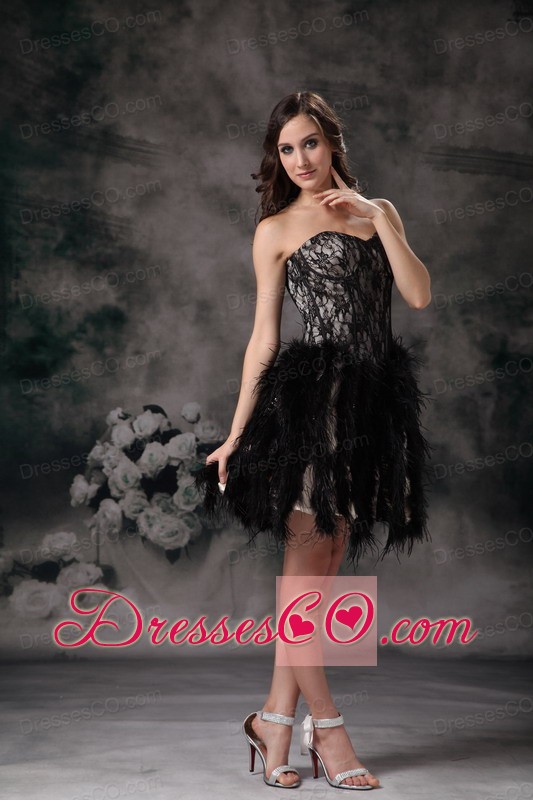 Black Ball Gown Cocktail Dress Mini-length Special Fabric