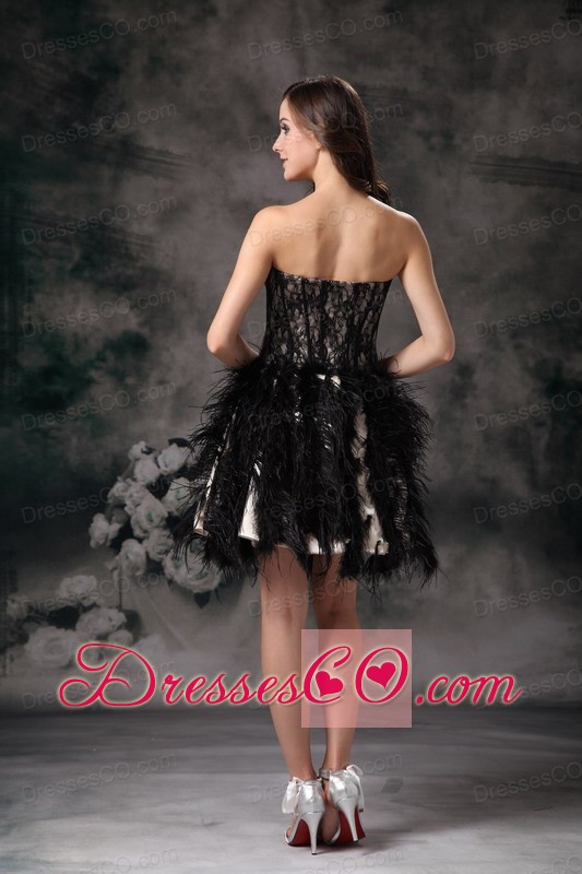 Black Ball Gown Cocktail Dress Mini-length Special Fabric