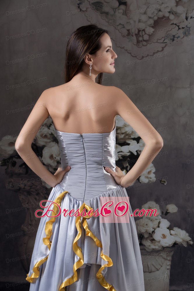 Custom Made Beading Empire Long Prom Dress